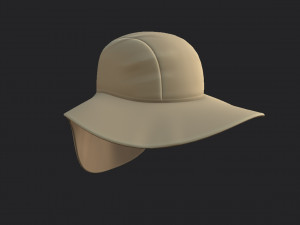 fishing flap hat 3D 모델