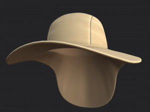 fishing flap hat 3D 모델