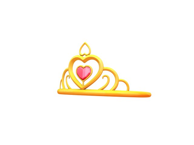 princess tiara Model 3D .c4d .max .obj .3ds .fbx .stl .blend 