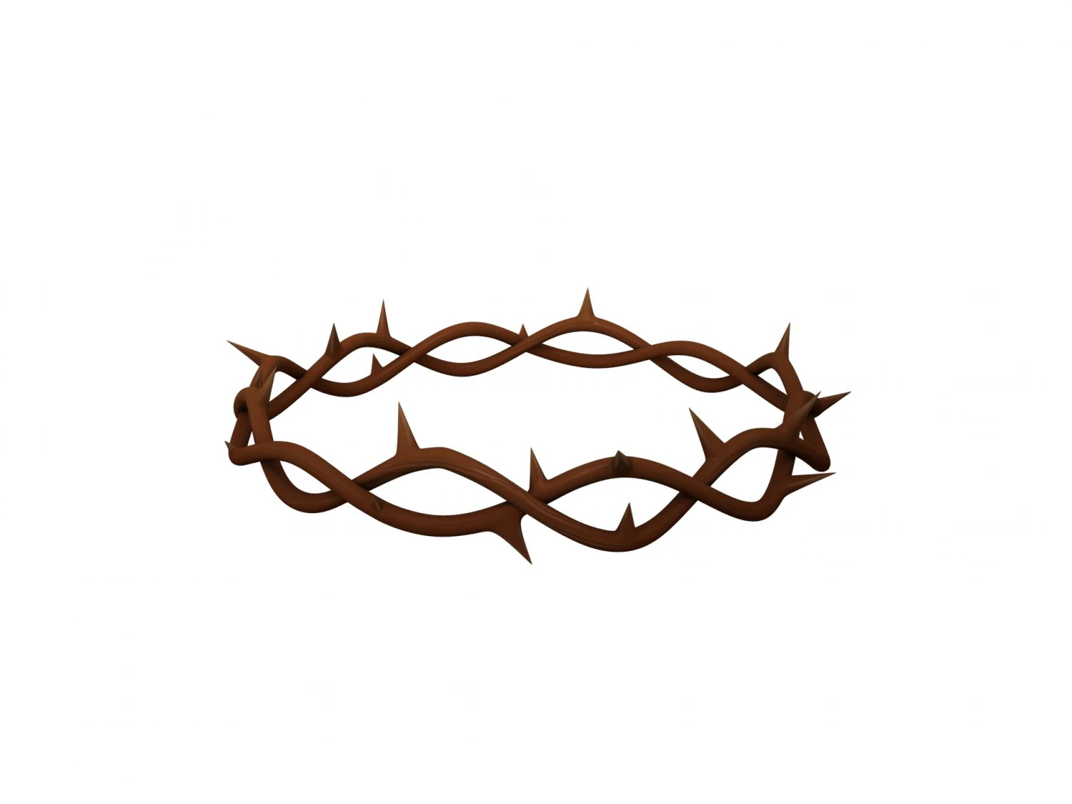 thorn crown 3D Model .c4d .max .obj .3ds .fbx .stl .blend 