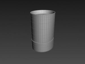 fluted chef hat 3D Model