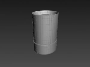 fluted chef hat 3D Model