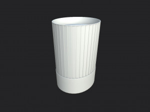 fluted chef hat 3D Model