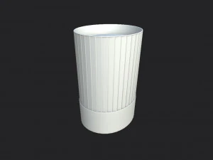 fluted chef hat 3D Model
