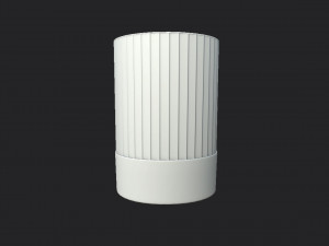 fluted chef hat 3D Model