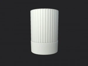 fluted chef hat 3D Model