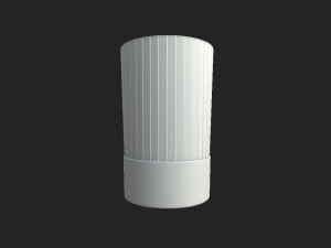 fluted chef hat 3D Model