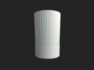 fluted chef hat 3D Model