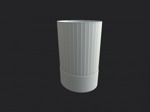fluted chef hat 3D Model