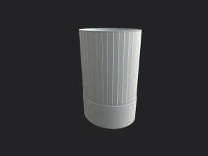 fluted chef hat 3D Model