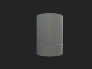 fluted chef hat 3D Model