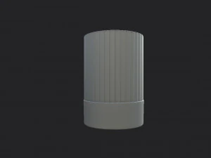 fluted chef hat 3D Model
