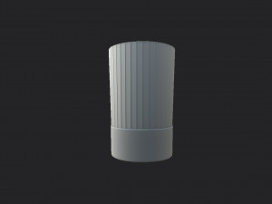 fluted chef hat 3D Model