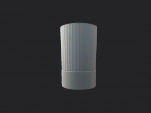 fluted chef hat 3D Model
