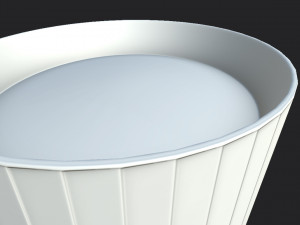 fluted chef hat 3D Model