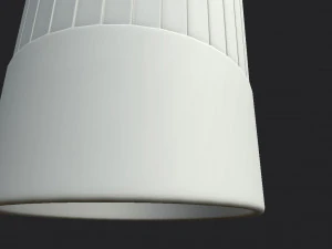 fluted chef hat 3D Model