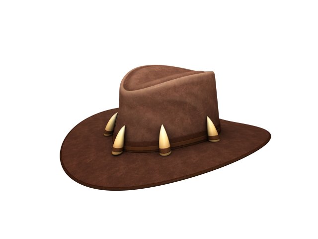 leather hat 3D Model .c4d .max .obj .3ds .fbx .stl .blend 