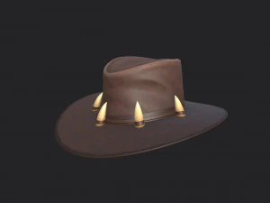 chap&eacute;u de couro Modelo 3D