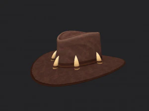 chap&eacute;u de couro Modelo 3D