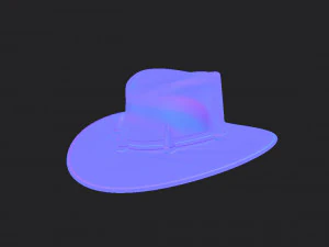 chap&eacute;u de couro Modelo 3D