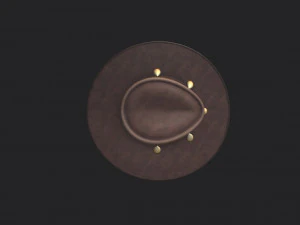 chap&eacute;u de couro Modelo 3D