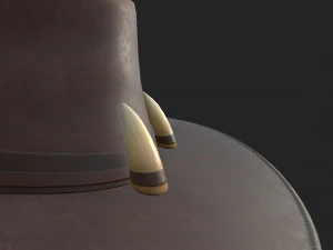 chap&eacute;u de couro Modelo 3D