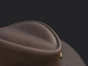 chap&eacute;u de couro Modelo 3D