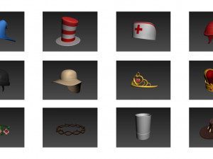 hats pack 6 3D Модель