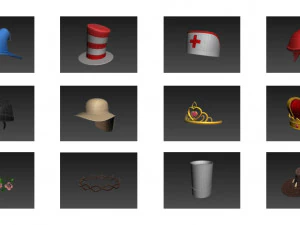 hats pack 6 3D Model