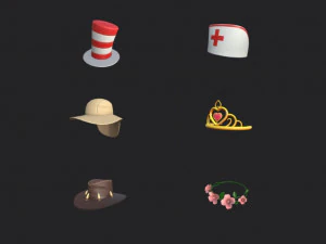 hats pack 6 3D Model