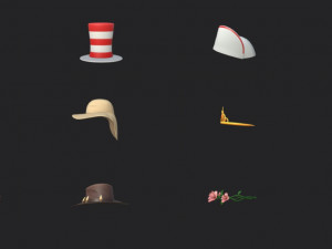 hats pack 6 3D Модель