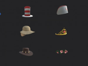hats pack 6 3D Модель