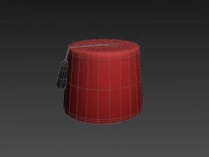 marokańska czapka z fezu Model 3D