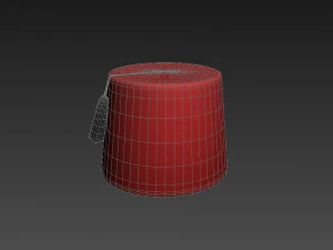 marokańska czapka z fezu Model 3D