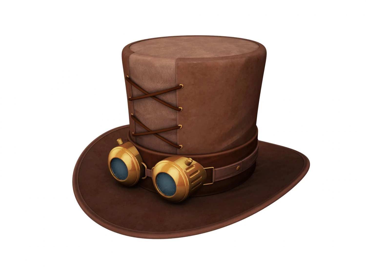 steampunk hat 3D Model .c4d .max .obj .3ds .fbx .stl .blend 