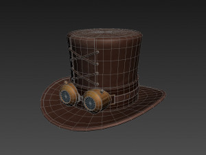 steampunk hat 3D Модель