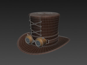 steampunk hat 3D Модель