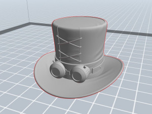 steampunk hat 3D Модель