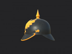 pickelhaube helmet Model 3D
