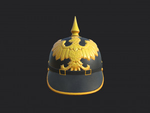 pickelhaube helmet Model 3D