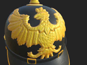 pickelhaube helmet Model 3D