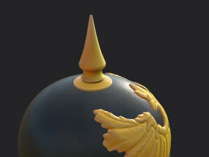 pickelhaube helmet Model 3D