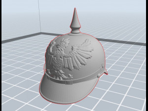pickelhaube helmet Model 3D