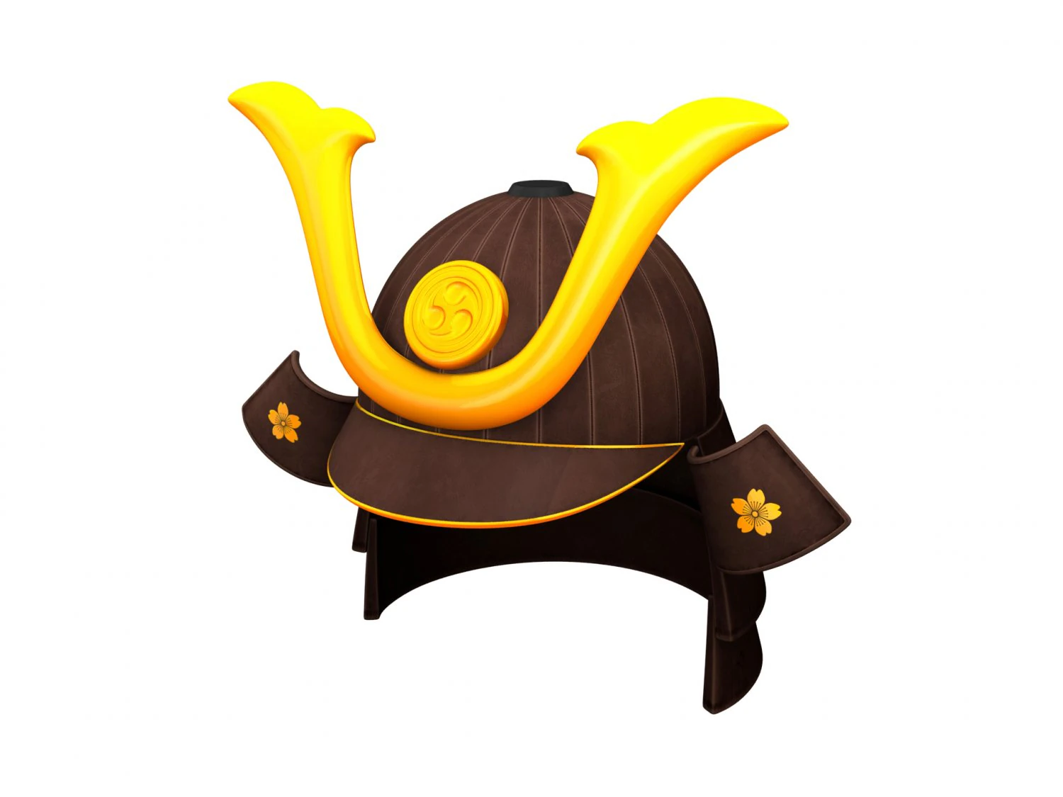 samurai helmet 3D Model .c4d .max .obj .3ds .fbx .stl .blend 