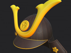 samurai helmet 3D Модель