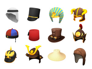 hats and helmet pack 7 3D Model