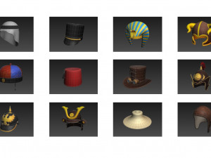 hats and helmet pack 7 3D 模型