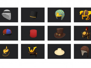 hats and helmet pack 7 3D 模型