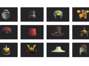 hats and helmet pack 7 3D 模型