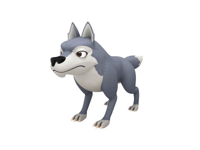 wolf character 3D 模型 .c4d .max .obj .3ds .fbx .stl .blend 
